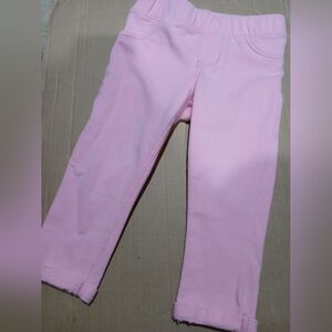 $4  Girls "Jumping Beans" Toddler Knit Cuff Pants With Pockets Sz 4T Pink.